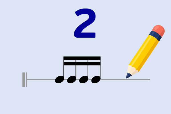 Dictado rítmico: semicorcheas